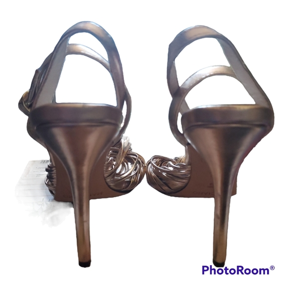 MARCIANO Guess Gold High Heel Sandals Shoes - Size 5 - Picture 4 of 5